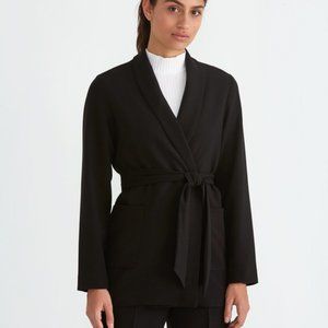 Frank & Oak relaxed belted gabardine blazer